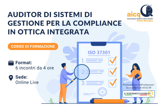 Corso online Auditor per Sistemi di Gestione per la Compliance