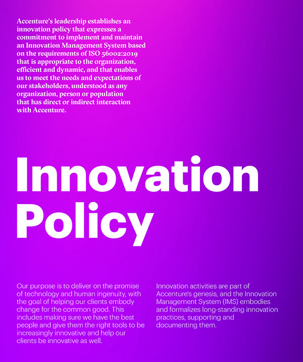 Politica per l'innovazione di Accenture